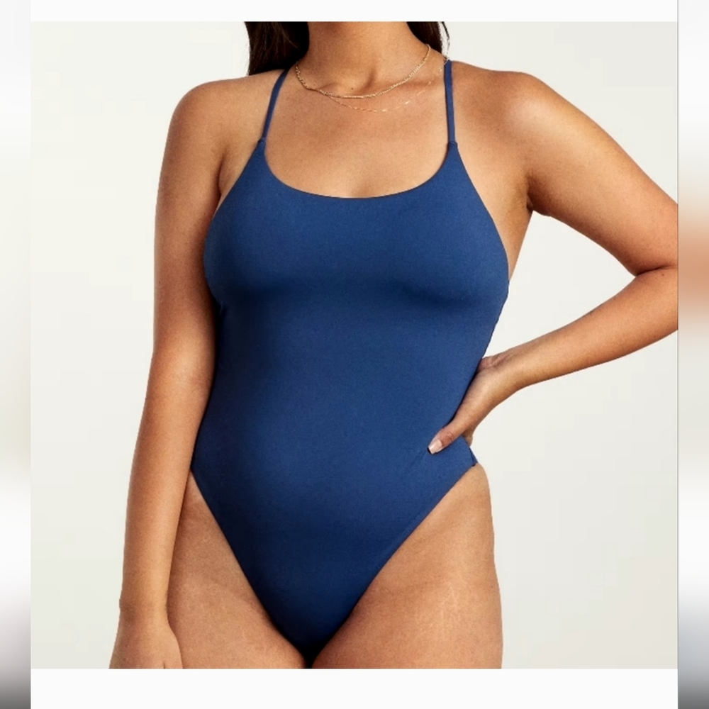 Everlane The String One-Piece Royal Navy Blue